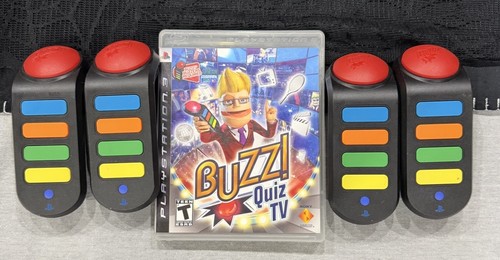 Ps3 buzzquiz with 4 - ps3,